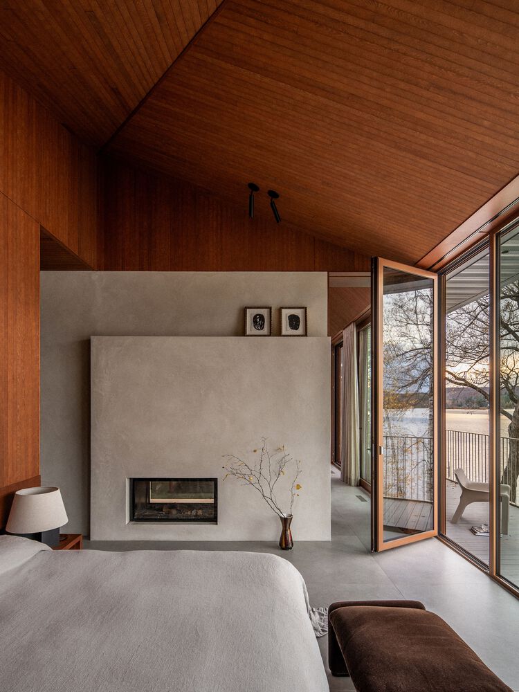 Cabana Palissade / NatureHumaine - Fotografia de Interiores, Viga, Cadeira