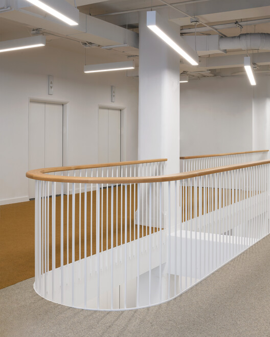 School of the Art Institute of Chicago Flaxman Library Renovation / Kwong Von Glinow - Interior Photography, Wood, Handrail