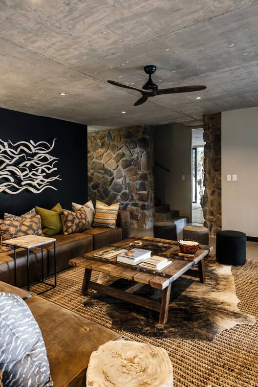 Rustenburg Farm / Nadine Engelbrecht Architect Rustenburg Farm / Nadine Engelbrecht Architect - Interior Photography, Living Room, Wood, Sofa, Lighting, Chair