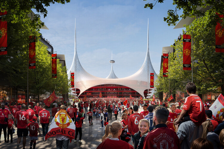 Foster + Partners Unveils Design of New Manchester United Stadium in the Reimagined Old Trafford Neighborhood - Image 14 of 19