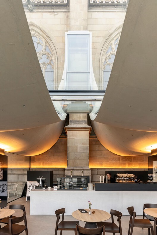 The Domcenter / peter haimerl . architektur + Studio Clemens Bauder - Interior Photography, Kitchen, Lighting, Glass, Column, Arcade