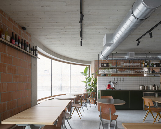 Peper Multifunctional Building / Architecten De Bruyn - Interior Photography, Kitchen, Wood, Table, Chair