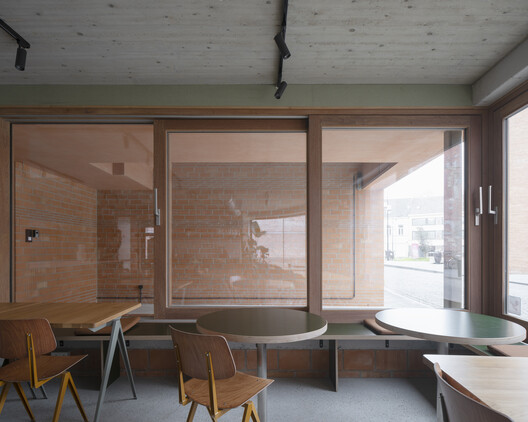 Peper Multifunctional Building / Architecten De Bruyn - Interior Photography, Dining room, Wood, Chair