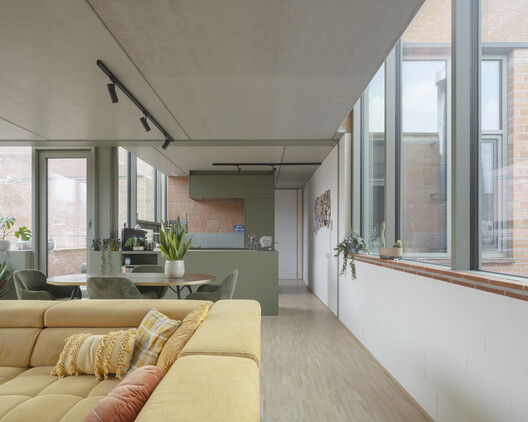 Peper Multifunctional Building / Architecten De Bruyn - Interior Photography, Living Room, Chair, Glass
