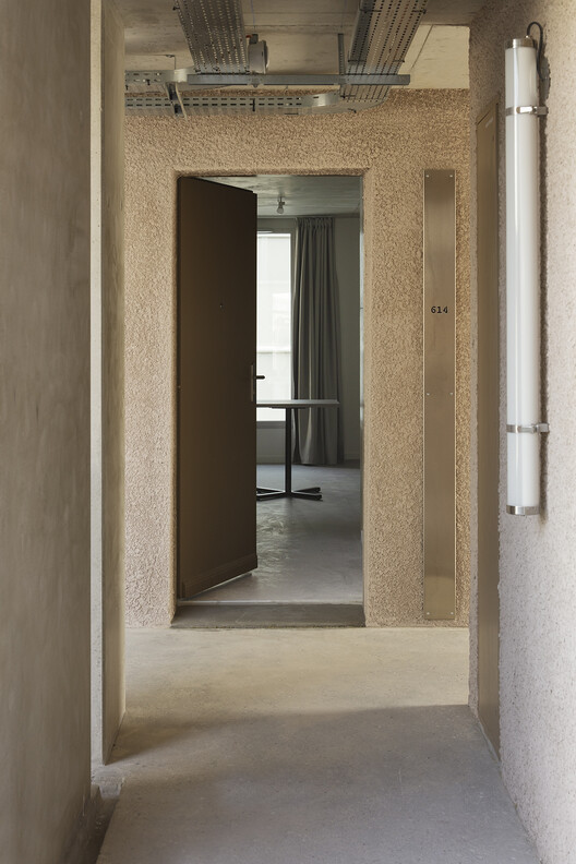 La Roca Student Housing / A6A - Interior Photography, Door, Concrete