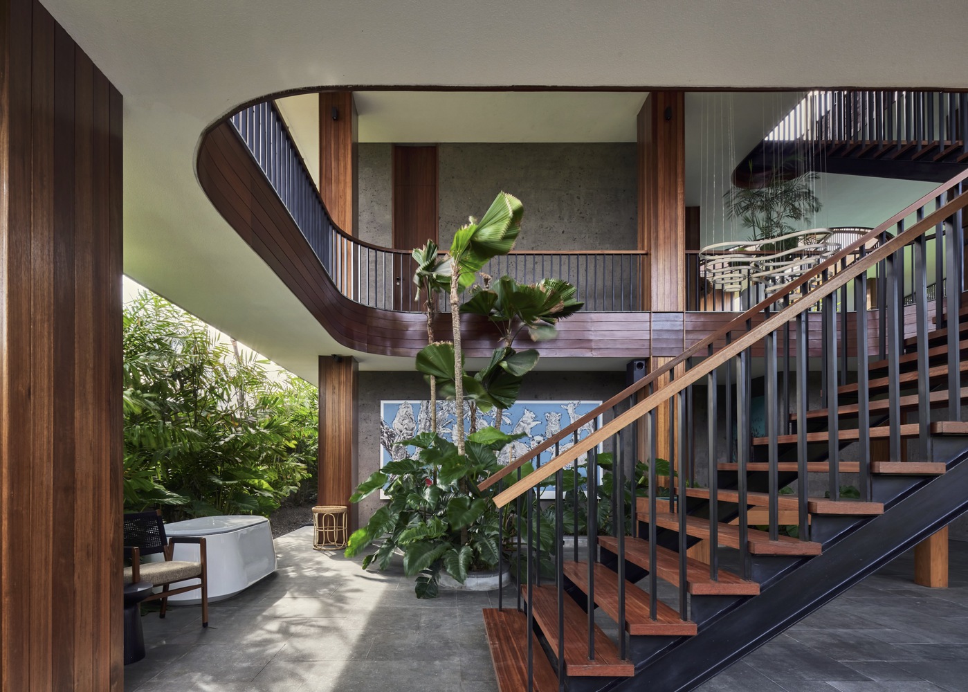 Casa AKASHI / Alexis Dornier - Fotografia de Interiores, Balcão, Escada