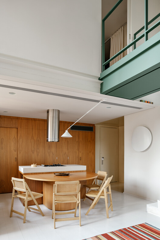 Apartamento Edifício Autem / Vapor arquitetura - Fotografia de Interiores, Madeira, Cadeira