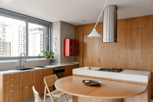 Apartamento Edifício Autem / Vapor arquitetura - Fotografia de Interiores, Cozinha, Madeira, Bancada