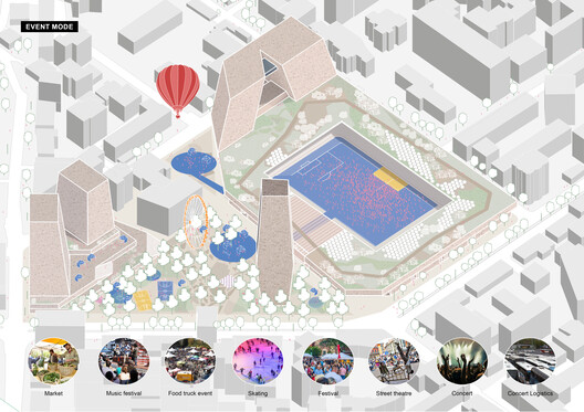 OMA / David Gianotten Wins Competition to Transform Tirana’s Selman Stërmasi Stadium - Image 15 of 19