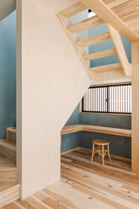 K2 House / coil Kazuteru Matumura Architects - Interior Photography, Wood, Stairs, Handrail