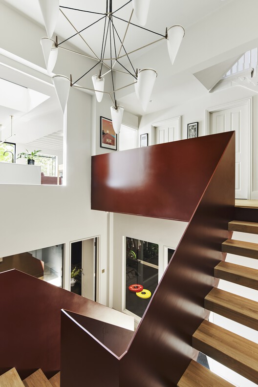 Russet House / Mulroy Architects - Interior Photography, Stairs, Wood, Lighting, Handrail