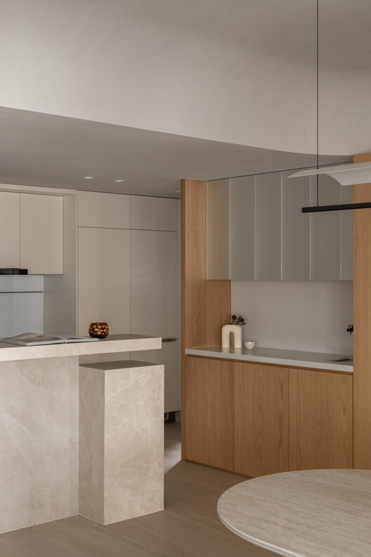 Slow Rhythm Apartment / KC Design Studio - Interior Photography, Kitchen, Wood, Countertop, Sink