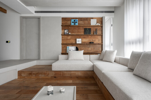 Mooin Apartment / KC Design Studio - Interior Photography, Living Room, Wood, Sofa