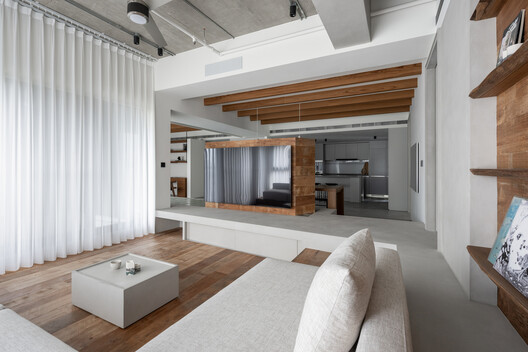 Mooin Apartment / KC Design Studio - Interior Photography, Wood, Sofa, Lighting, Beam