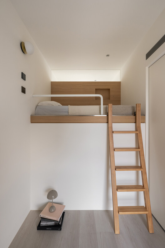 Mooin Apartment / KC Design Studio - Interior Photography, Bedroom, Wood, Lighting, Bed