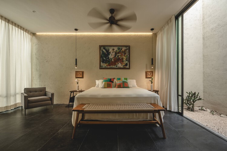 Casa Umbral / Taller Estilo Arquitectura - Fotografía interior, Dormitorio, Madera, Iluminación, Camas, Sillas