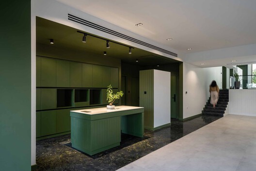 Miyan Residential Building / Pi architects - Interior Photography, Kitchen, Wood, Lighting, Glass