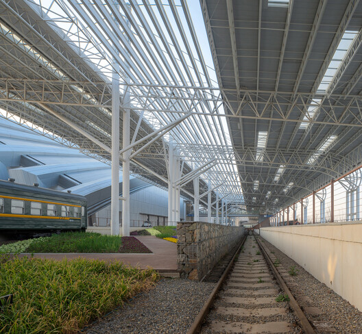 China Yellow Sea Wetlands Museum Railway Park  / DuShe Architectural Design - Exterior Photography, Beam, Glass, Steel
