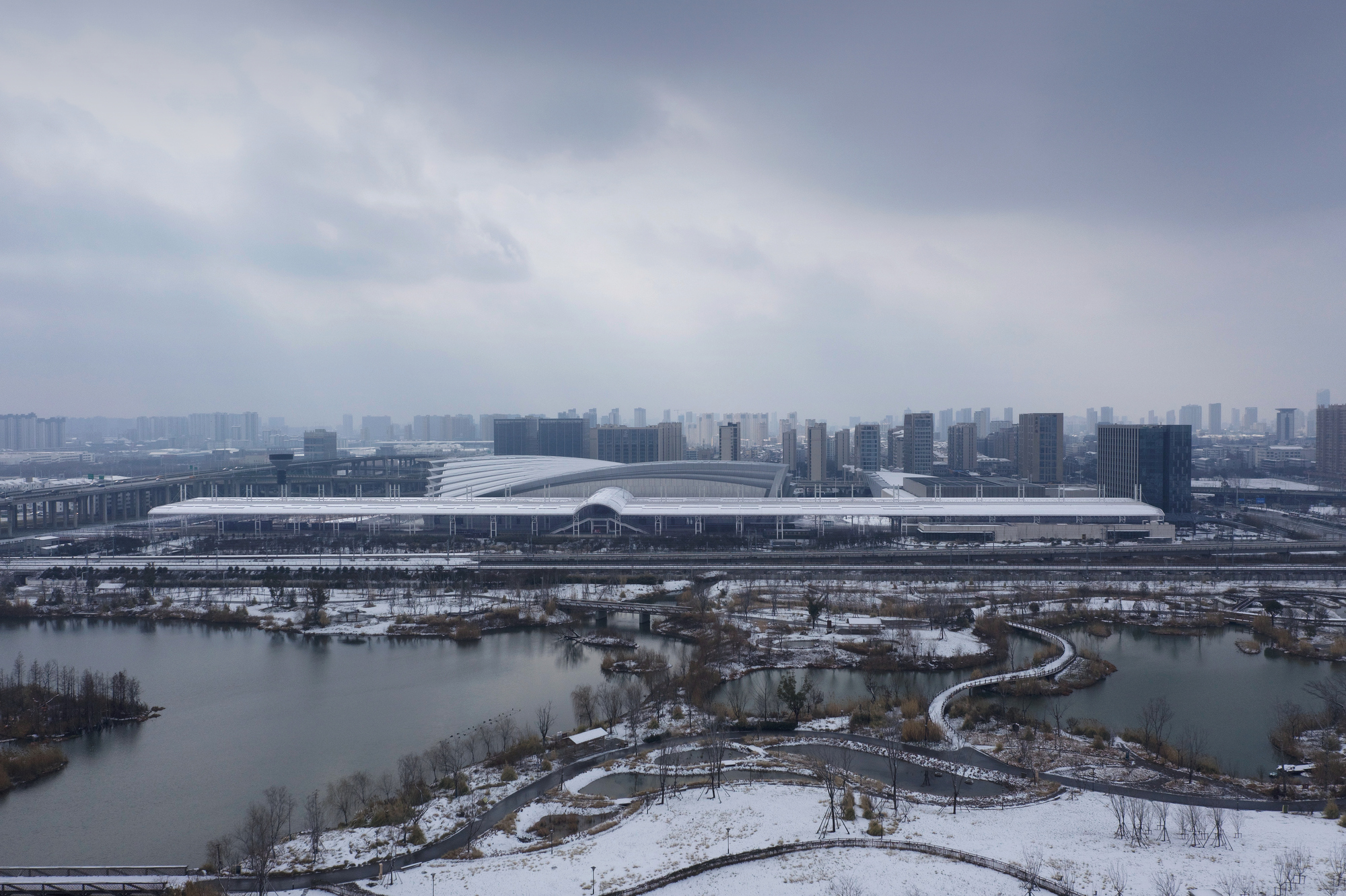 China Yellow Sea Wetlands Museum Railway Park / DuShe Architectural Design