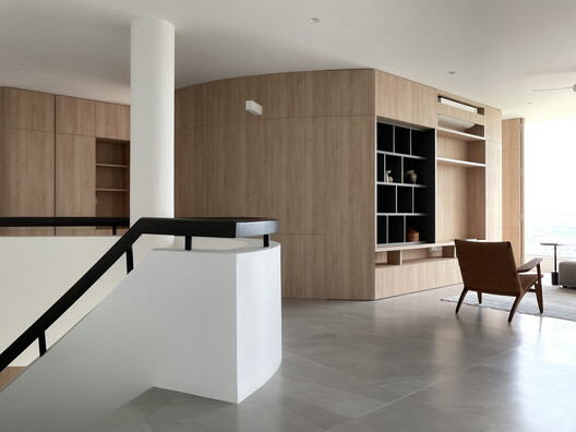 dP Apartment House / Tristan & Ju - Interior Photography, Wood, Lighting, Glass, Chair
