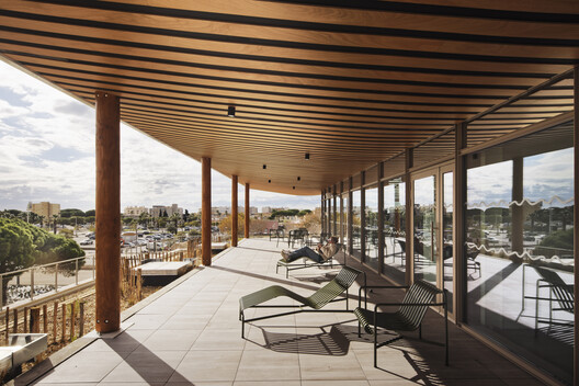 Event Hall L’Agora and Ernest Hemingway Media Library / Ateliers A+ - Interior Photography, Wood, Balcony, Deck, Handrail