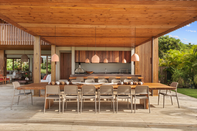 Casa SA / 73.Onze Arquitetura - Fotografia de Interiores, Madeira, Mesa, Cadeira, Pátio, Terraço