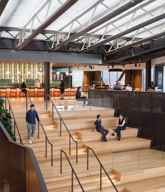 Healthpeak Properties Vantage Campus / Flad Architects - Interior Photography, Stairs, Wood, Handrail