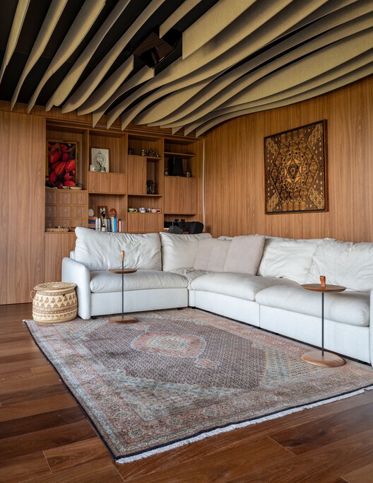 Casa Piracicaba / Urbem Arquitetura - Fotografía interior, Sala de estar, Sillones, Madera, Mesas, Iluminación