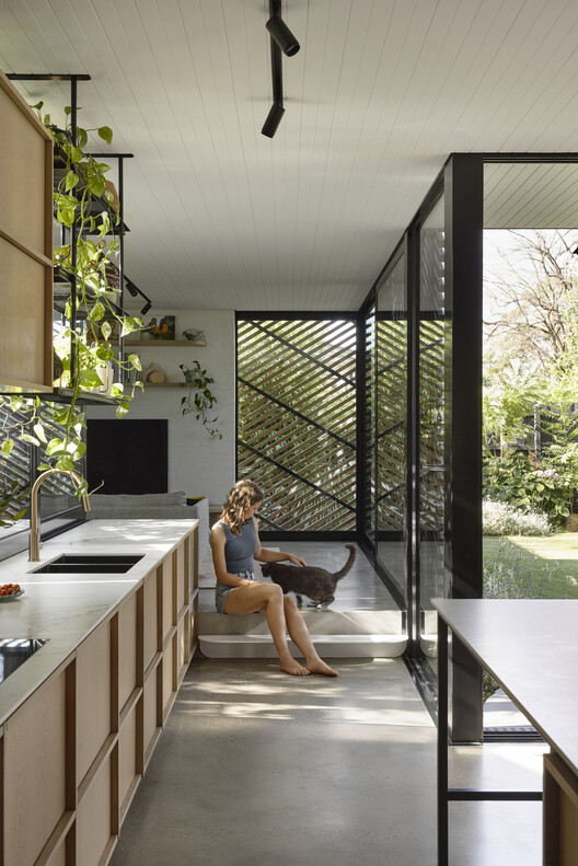 Clarke House / Austin Maynard Architects - Interior Photography, Kitchen, Door, Courtyard