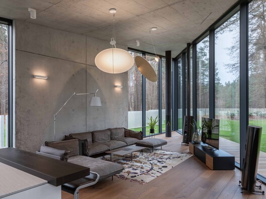 Casa en Vilnius / Architectural Bureau G.Natkevicius & Partners - Fotografía interior, Sala de estar, Iluminación, Sillas, Vidrio