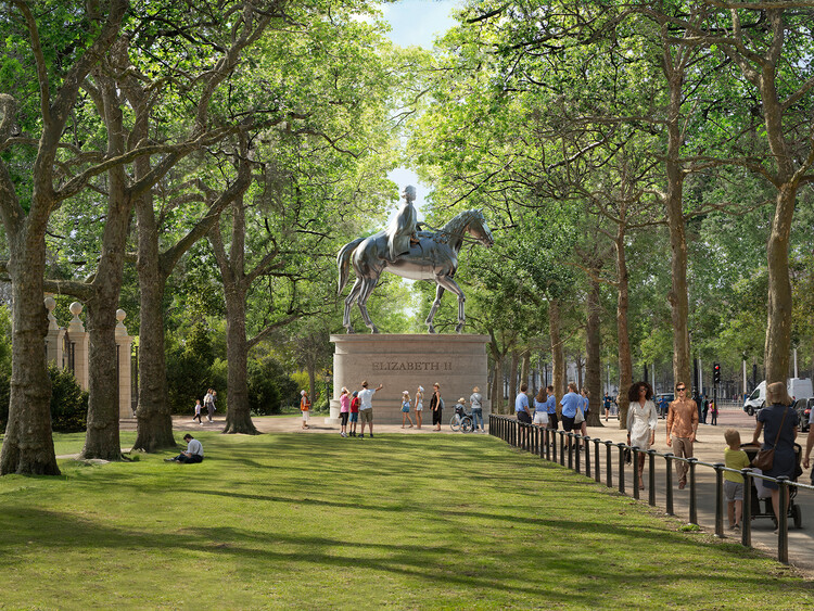 UK Government Reveals Five Shortlisted Designs for the Queen Elizabeth II Memorial in London - Image 7 of 21