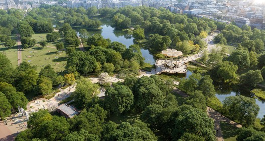 UK Government Reveals Five Shortlisted Designs for the Queen Elizabeth II Memorial in London - Image 9 of 21
