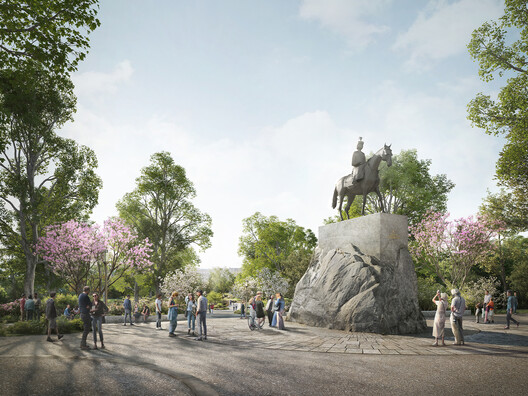 UK Government Reveals Five Shortlisted Designs for the Queen Elizabeth II Memorial in London - Image 4 of 21