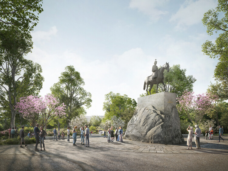 UK Government Reveals Five Shortlisted Designs for the Queen Elizabeth II Memorial in London - Image 4 of 21