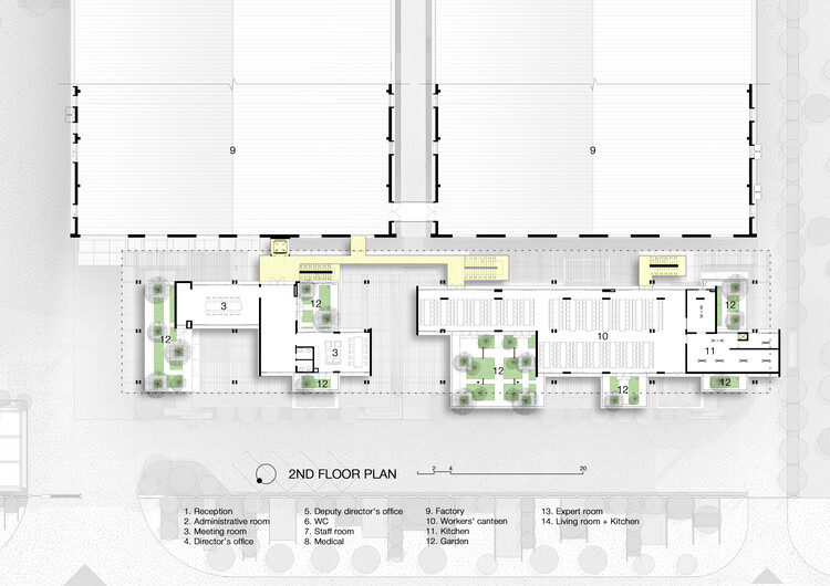 Oficinas de fábrica textil / Ho Khue Architects - Imagen 49 de 57