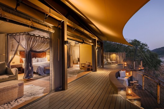 Madwaleni River Lodge / Luxury Frontiers - Interior Photography, Bedroom, Chair, Balcony, Deck