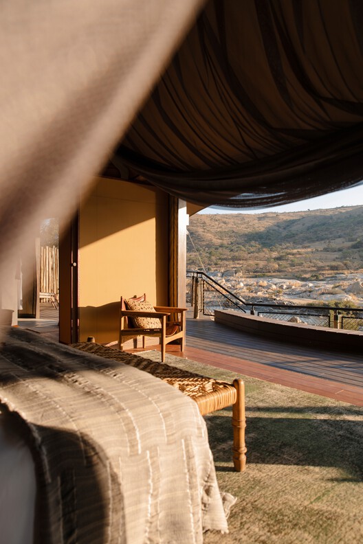 Madwaleni River Lodge / Luxury Frontiers - Interior Photography, Bedroom, Chair, Balcony