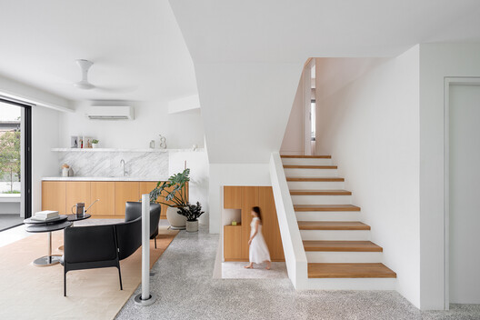 Flovik House / Fabian Tan Architect - Interior Photography, Stairs, Wood, Lighting, Chair