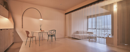 MM33 Apartment / buno - Interior Photography, Bedroom, Wood, Lighting, Chair
