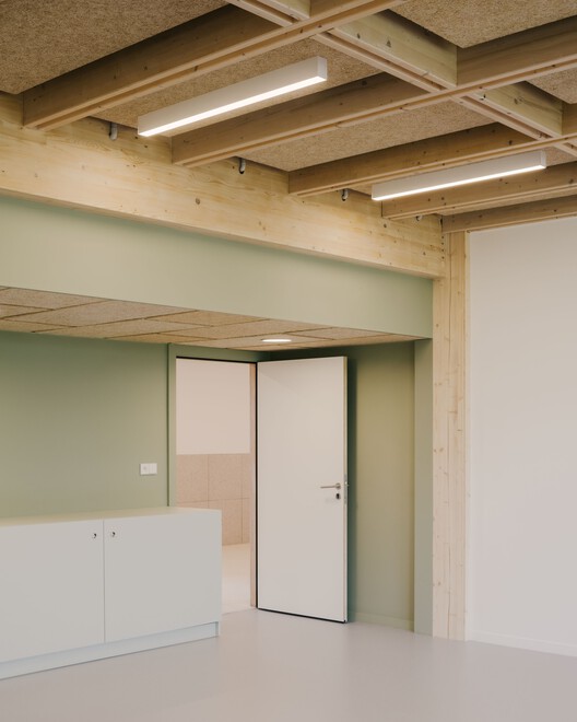 Maryse Bastié Middle School Reconstruction / Tectoniques Architects - Interior Photography, Wood