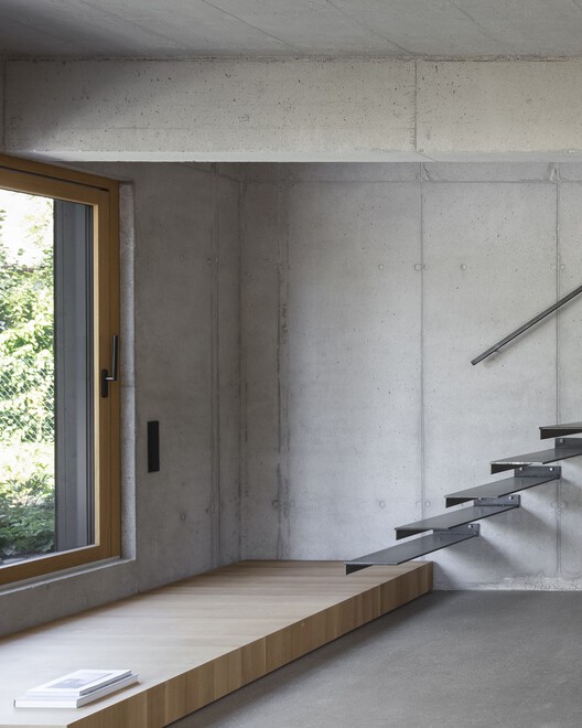 Set Houses with One Pillar / Buero Wagner - Interior Photography, Stairs, Handrail