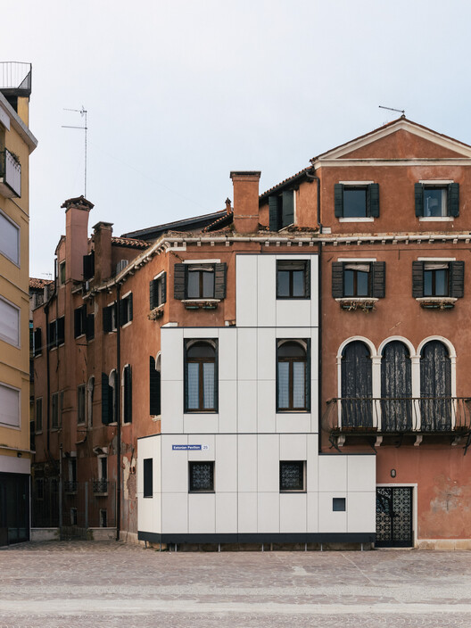 Pavilion of Estonia Let Me Warm You Biennale Architettura 2025 / Keiti Lige + Elina Liiva + Helena Männa - Exterior Photography, Windows, Facade, Brick, Balcony