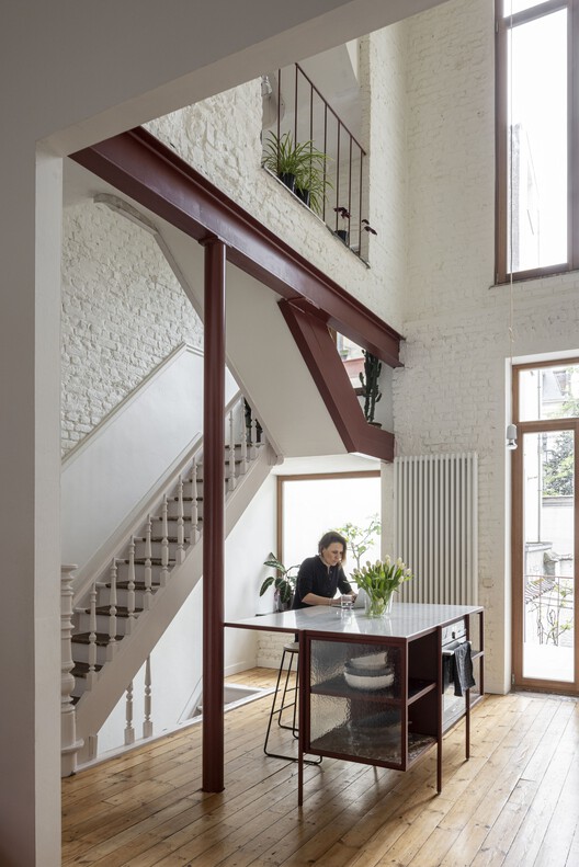 Georges House / hé! architectuur - Interior Photography, Wood, Chair, Stairs, Handrail