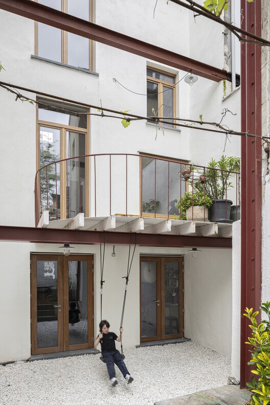 Georges House / hé! architectuur - Interior Photography, Wood, Balcony, Handrail, Stairs, Concrete