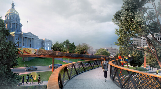 Studio Gang Unveils Design for Colorado 150 Pedestrian Walkway in Downtown Denver  - Image 2 of 5