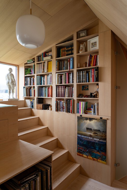 The Red House / MORFEUS arkitekter - Interior Photography, Closet, Shelving, Wood, Lighting