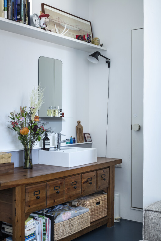 House for Two / Tenhachi Architect & Interior Design  - Interior Photography, Sink, Countertop, Shelving, Bathroom