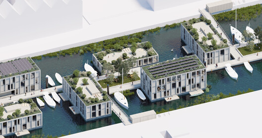 MAST Reveals Floating Neighborhood Design for Rotterdam’s Disused Spoorweghaven Dock - Image 15 of 15