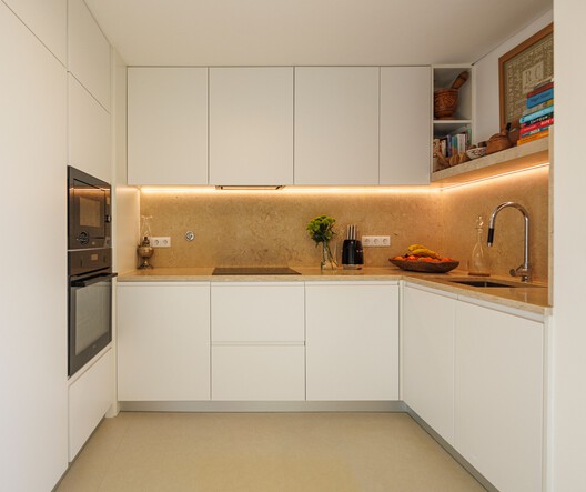 CC House / Esquissos - Arquitectura e Consultoria - Interior Photography, Kitchen, Countertop, Wood, Lighting