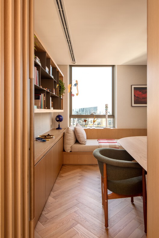 Apartamento Heritage / André Luque Apartamento Heritage / André Luque - Fotografia de Interiores, Madeira, Prateleira, Iluminação